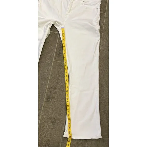 J. Crew Women’s Skinny Flare Jeans Size 29 White Stretch Zipper Pockets Denim - Picture 7 of 15